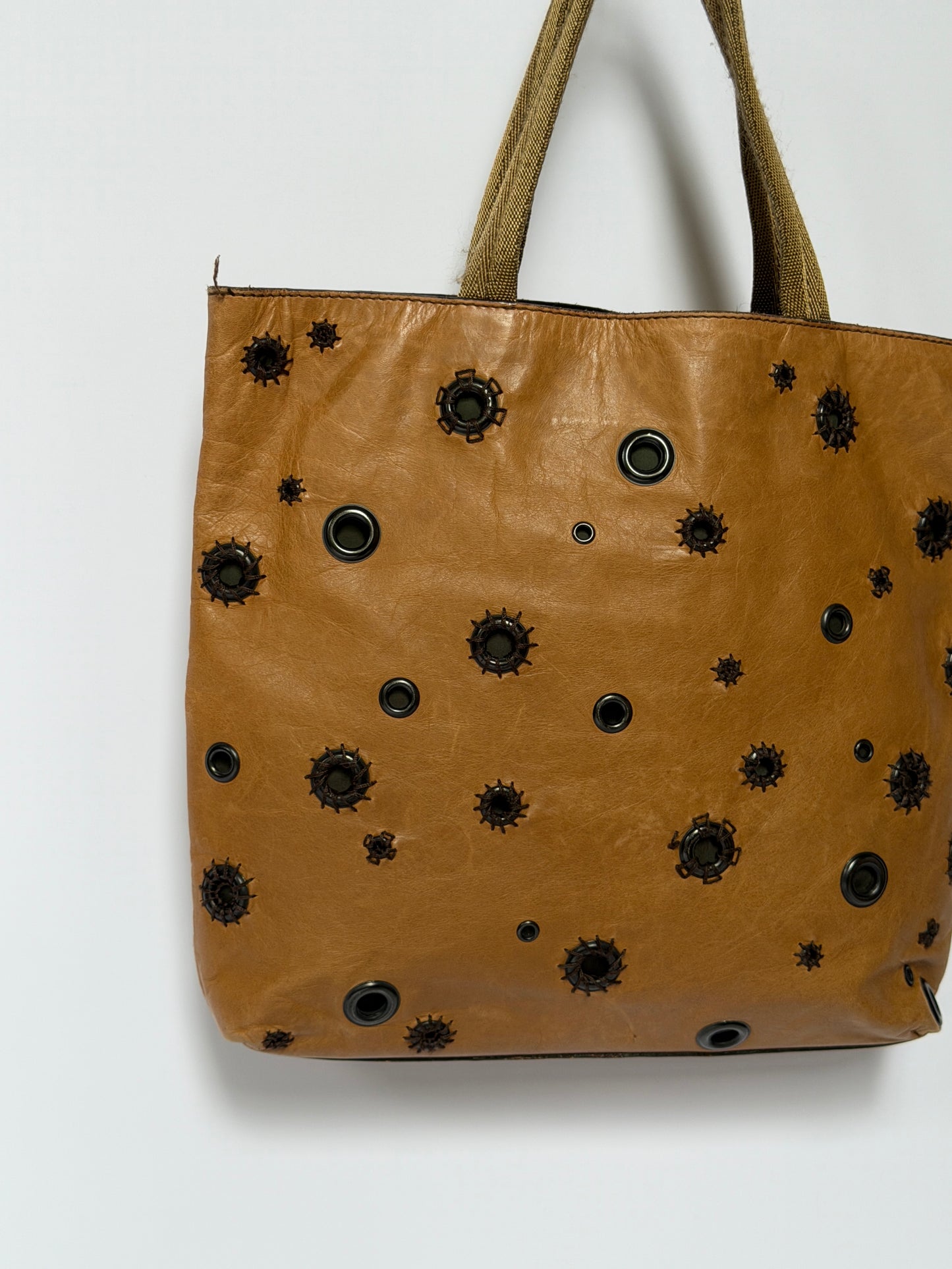 Archive 1999 Prada Grommet Tote Bag