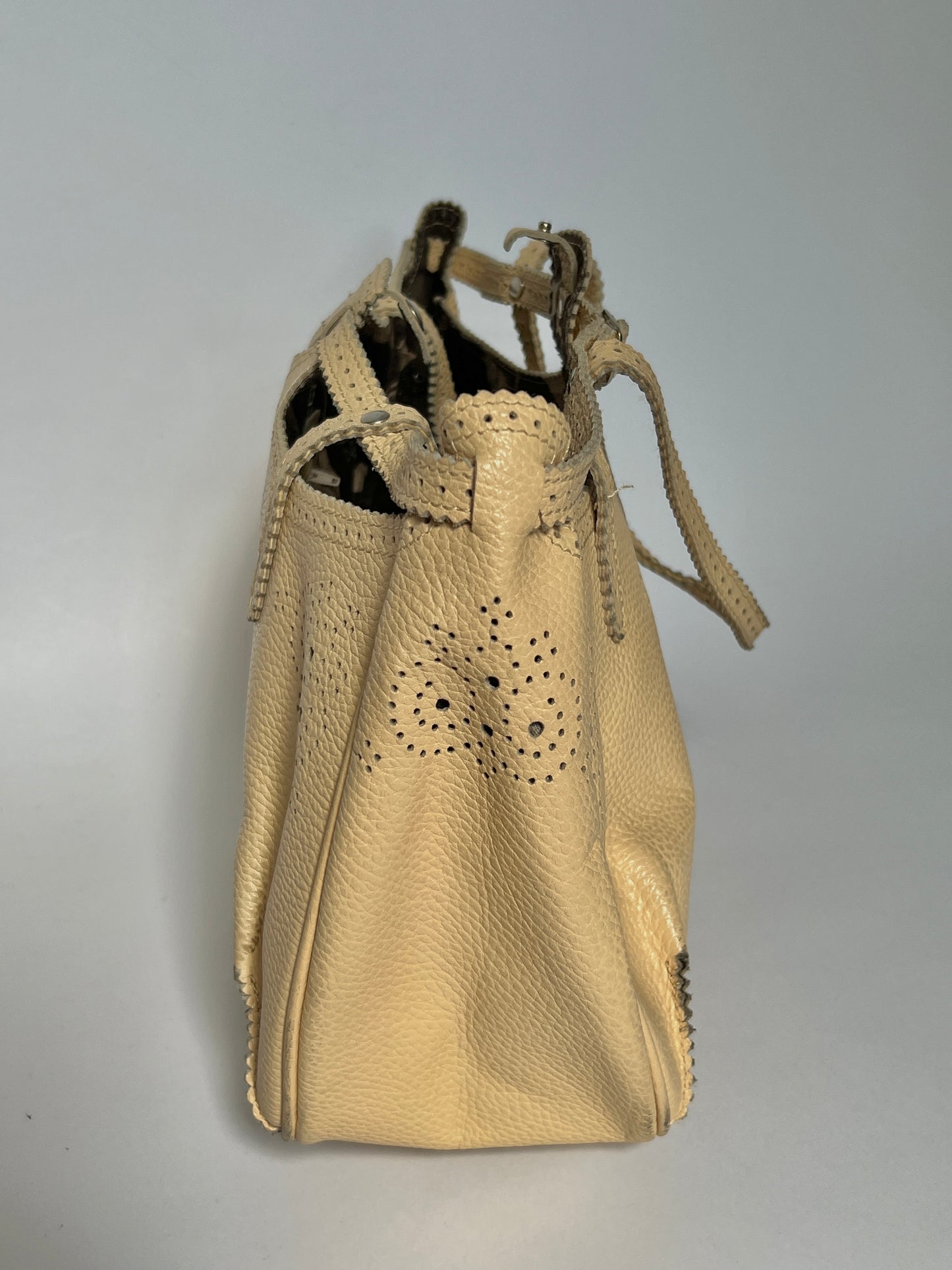 French Leather Laser Cut Tote