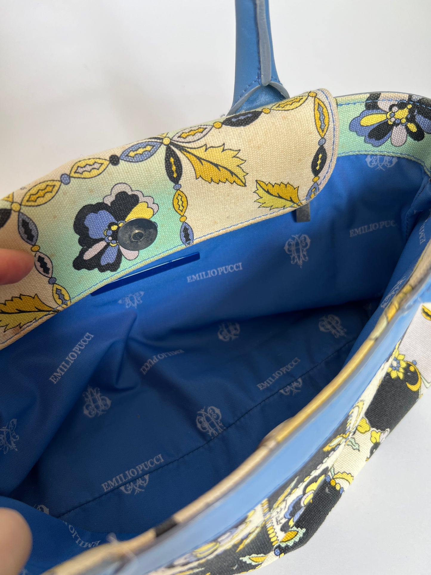 Pucci Floral Canvas Handbag