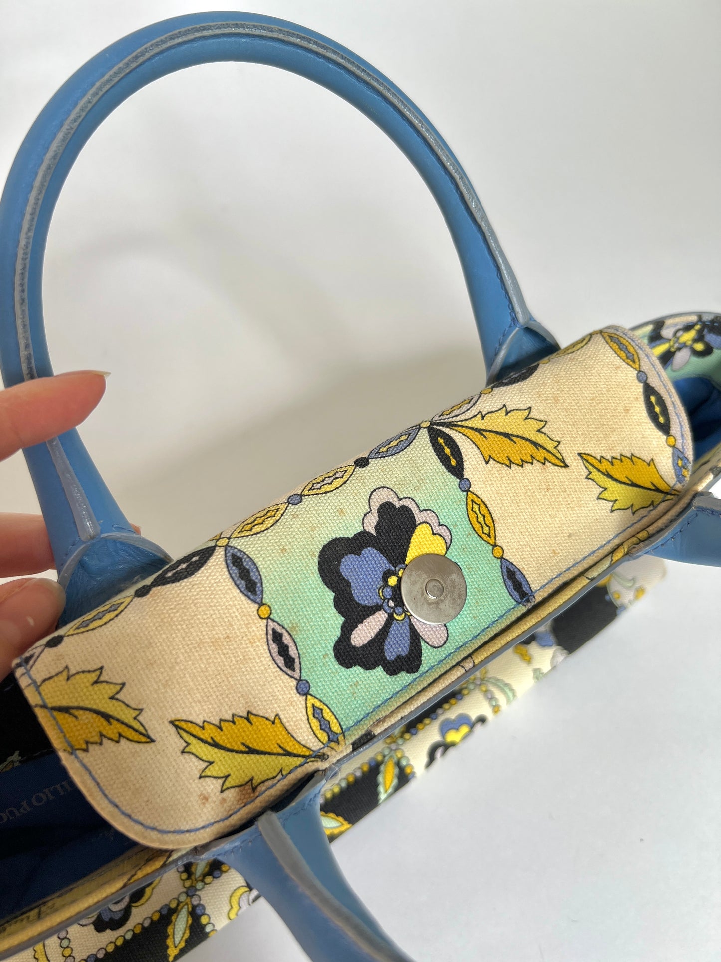 Pucci Floral Canvas Handbag