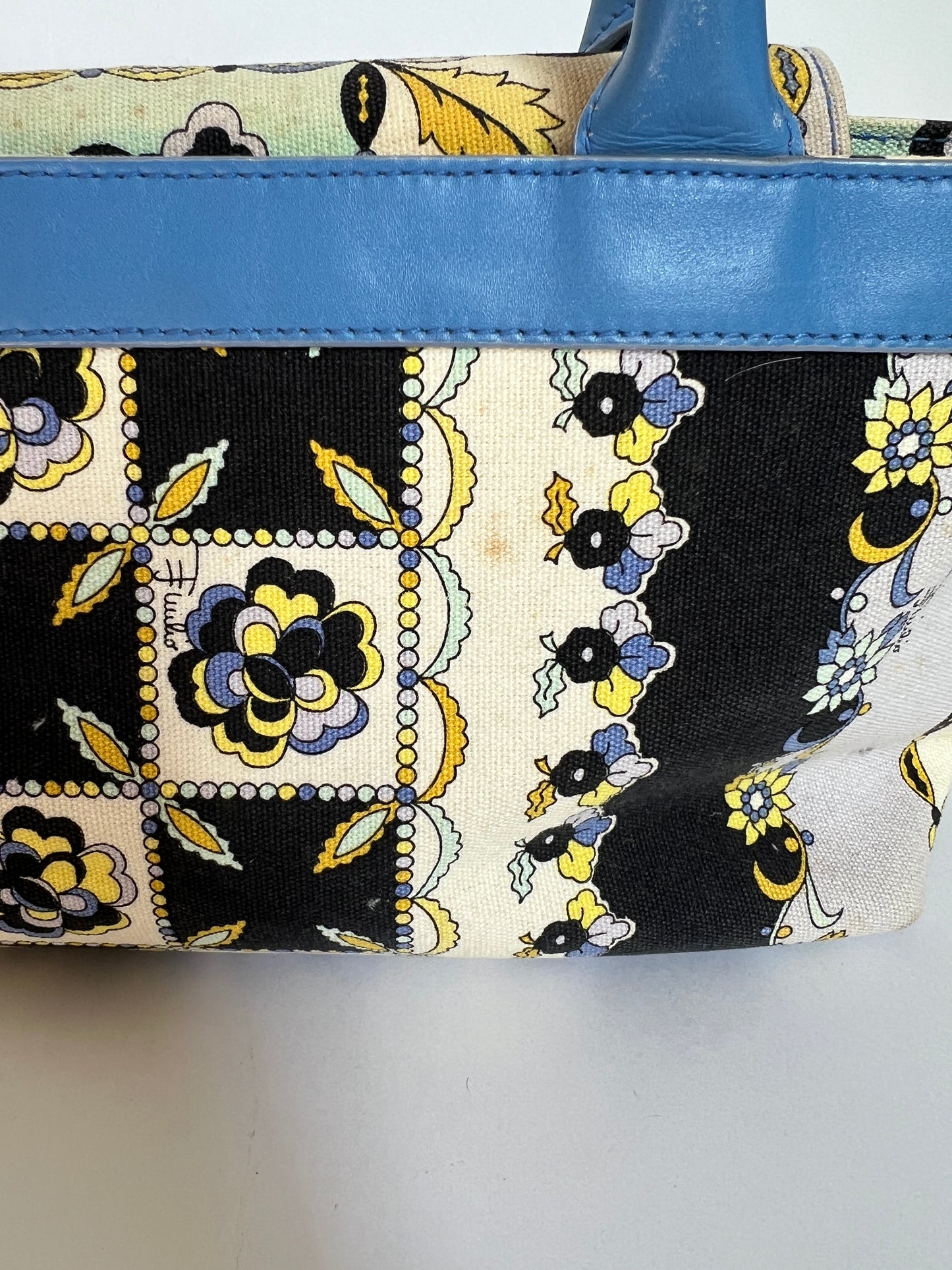 Pucci Floral Canvas Handbag