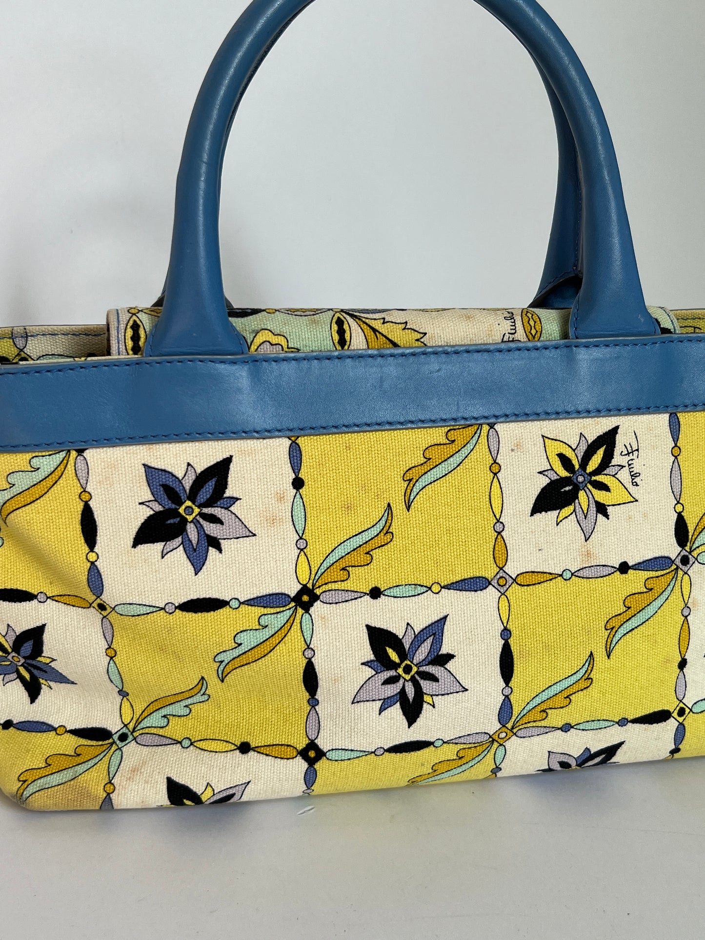 Pucci Floral Canvas Handbag