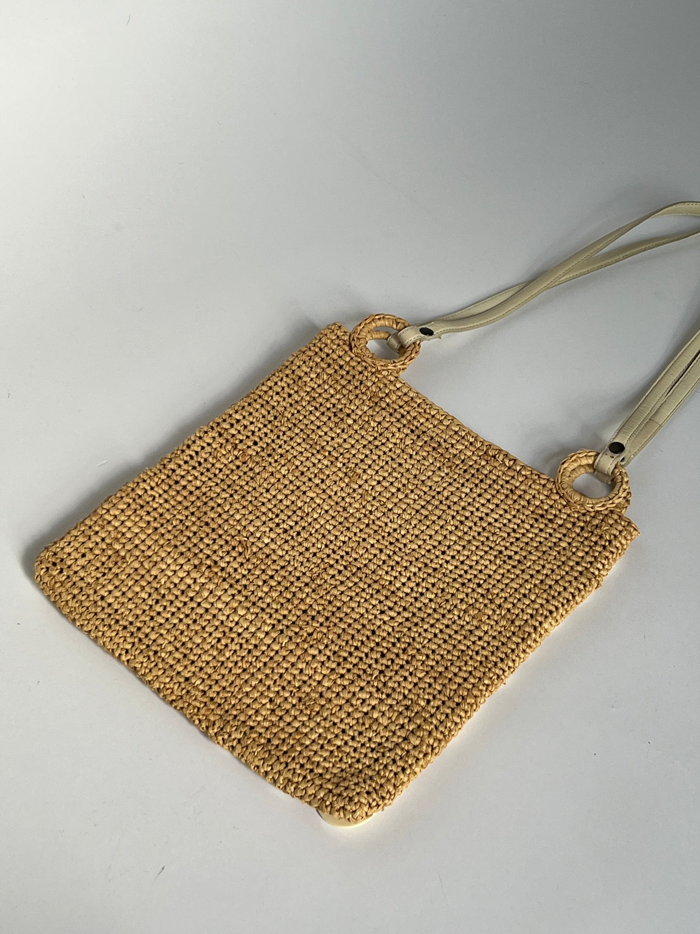 Raffia Shell Shoulder Bag