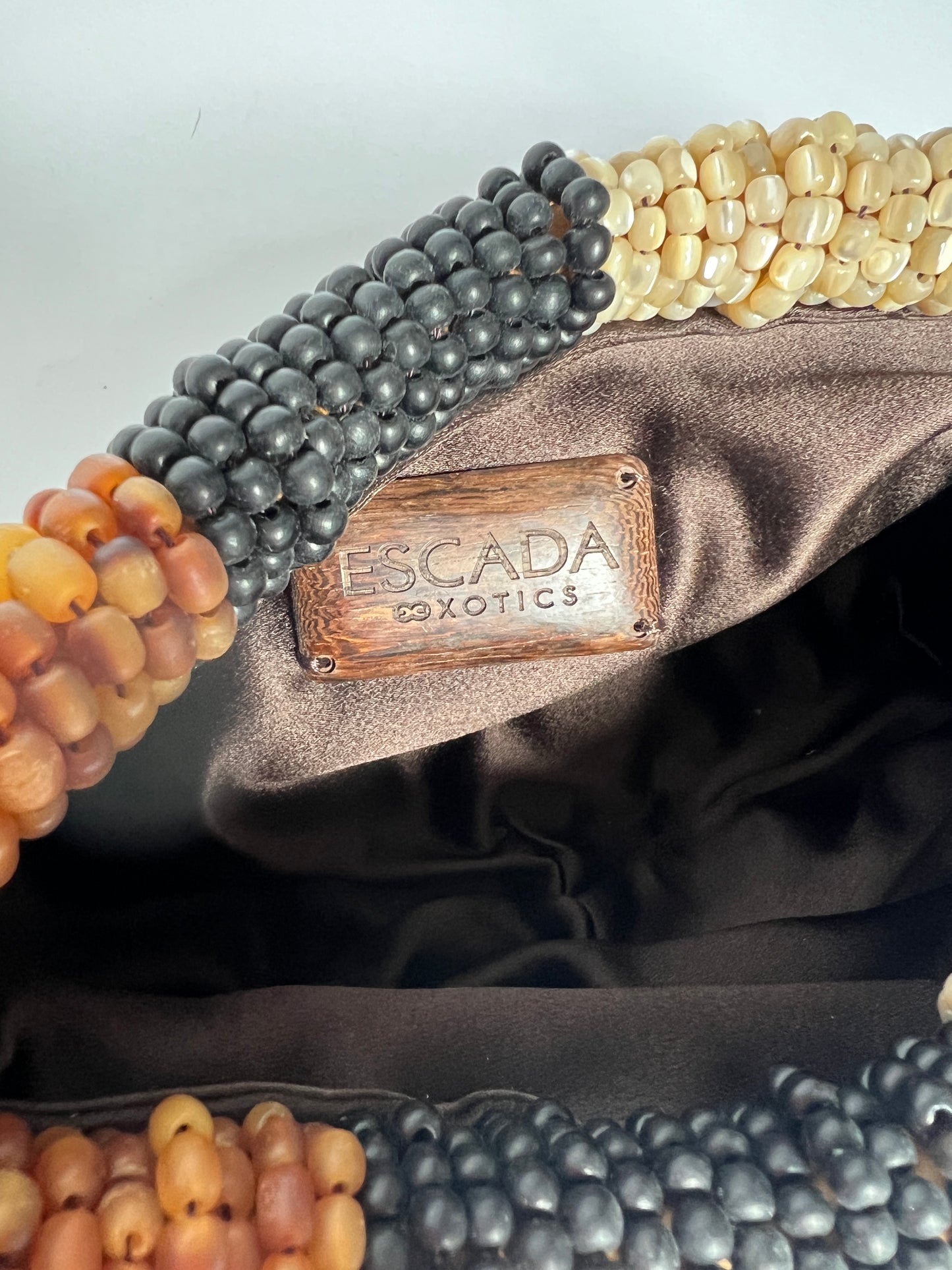 Vintage Wooden Beaded Bag