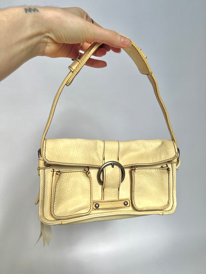 Y2K Cream Utility Shoulder Bag
