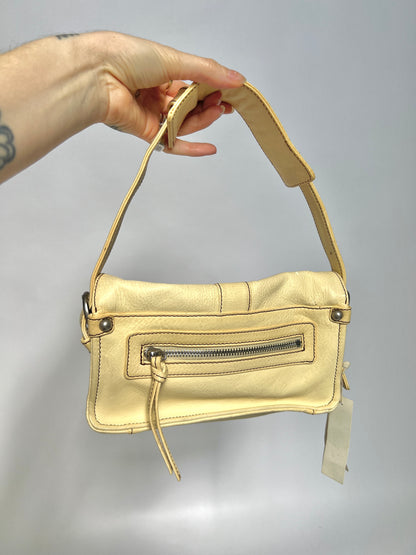Y2K Cream Utility Shoulder Bag