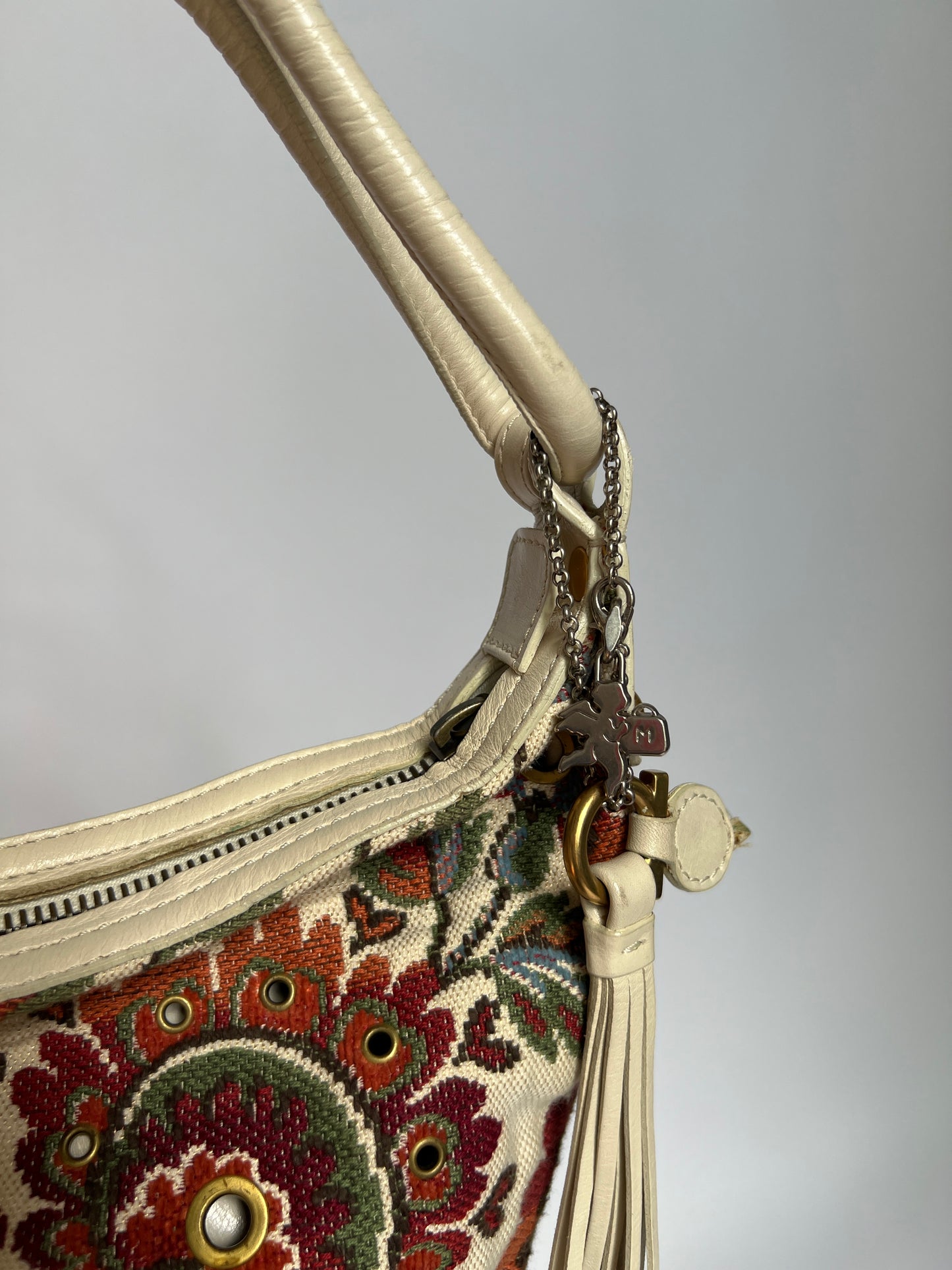 Y2K Tapestry Eyelet Hobo Bag (Comes with Talisman)