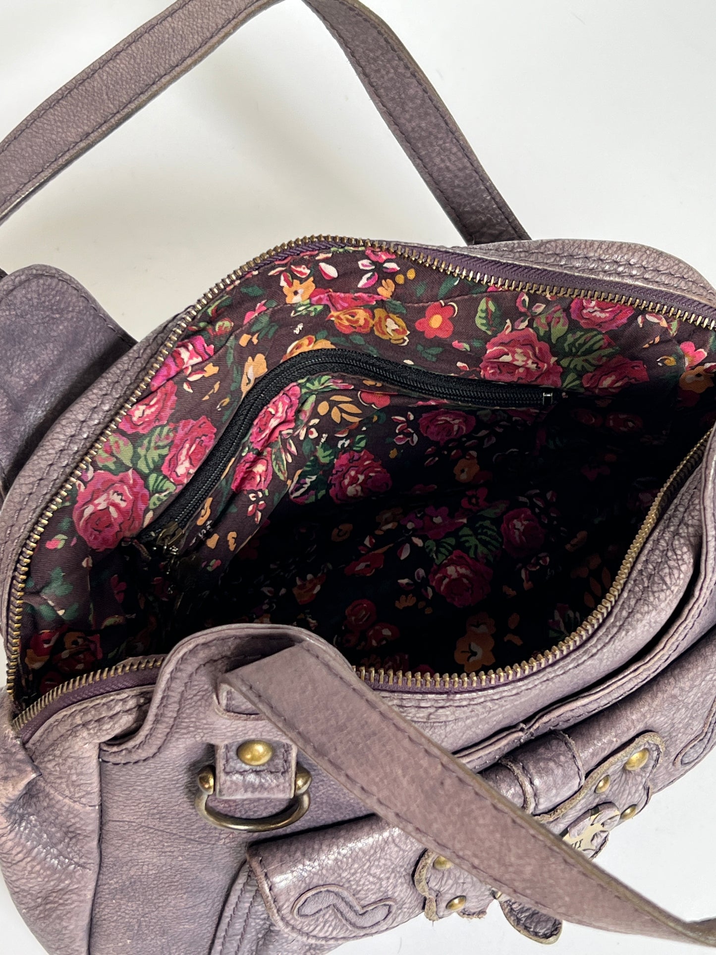 Distressed Leather Y2K Butterfly Bag
