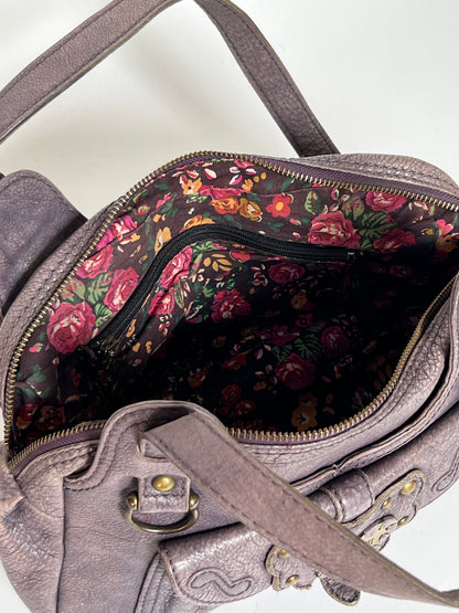 Distressed Leather Y2K Butterfly Bag
