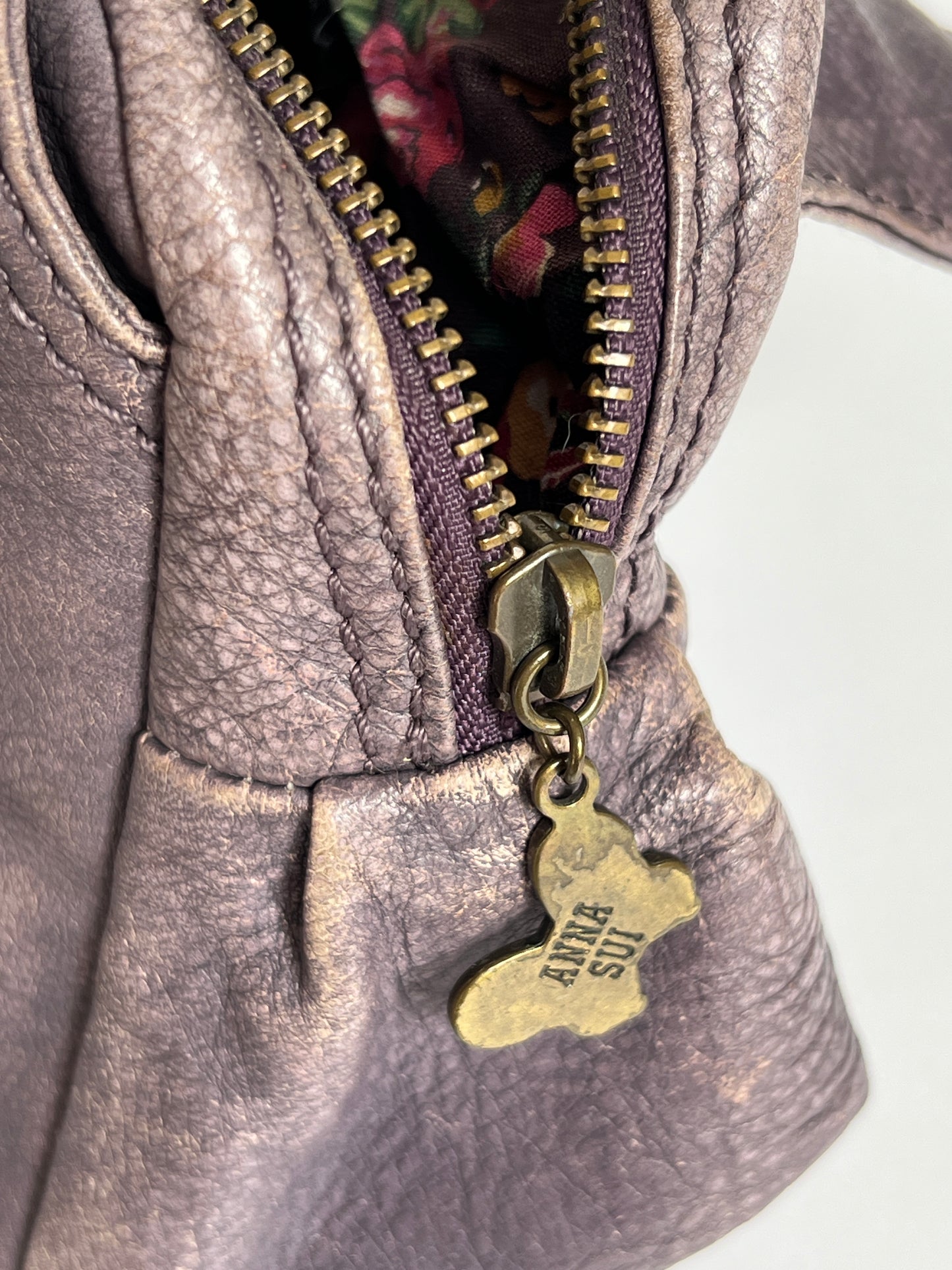 Distressed Leather Y2K Butterfly Bag