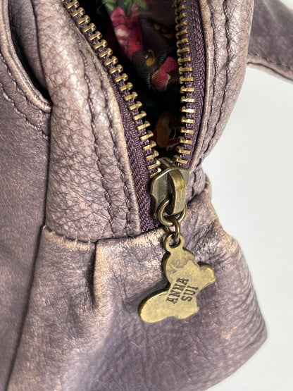 Distressed Leather Y2K Butterfly Bag