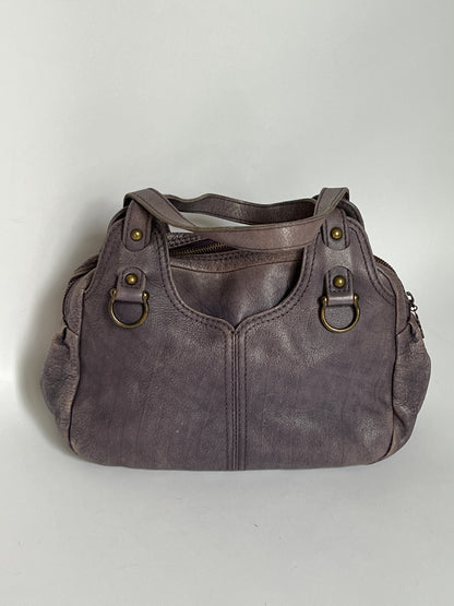 Distressed Leather Y2K Butterfly Bag