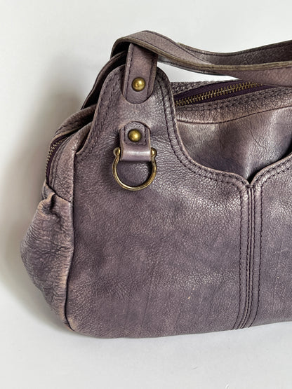 Distressed Leather Y2K Butterfly Bag