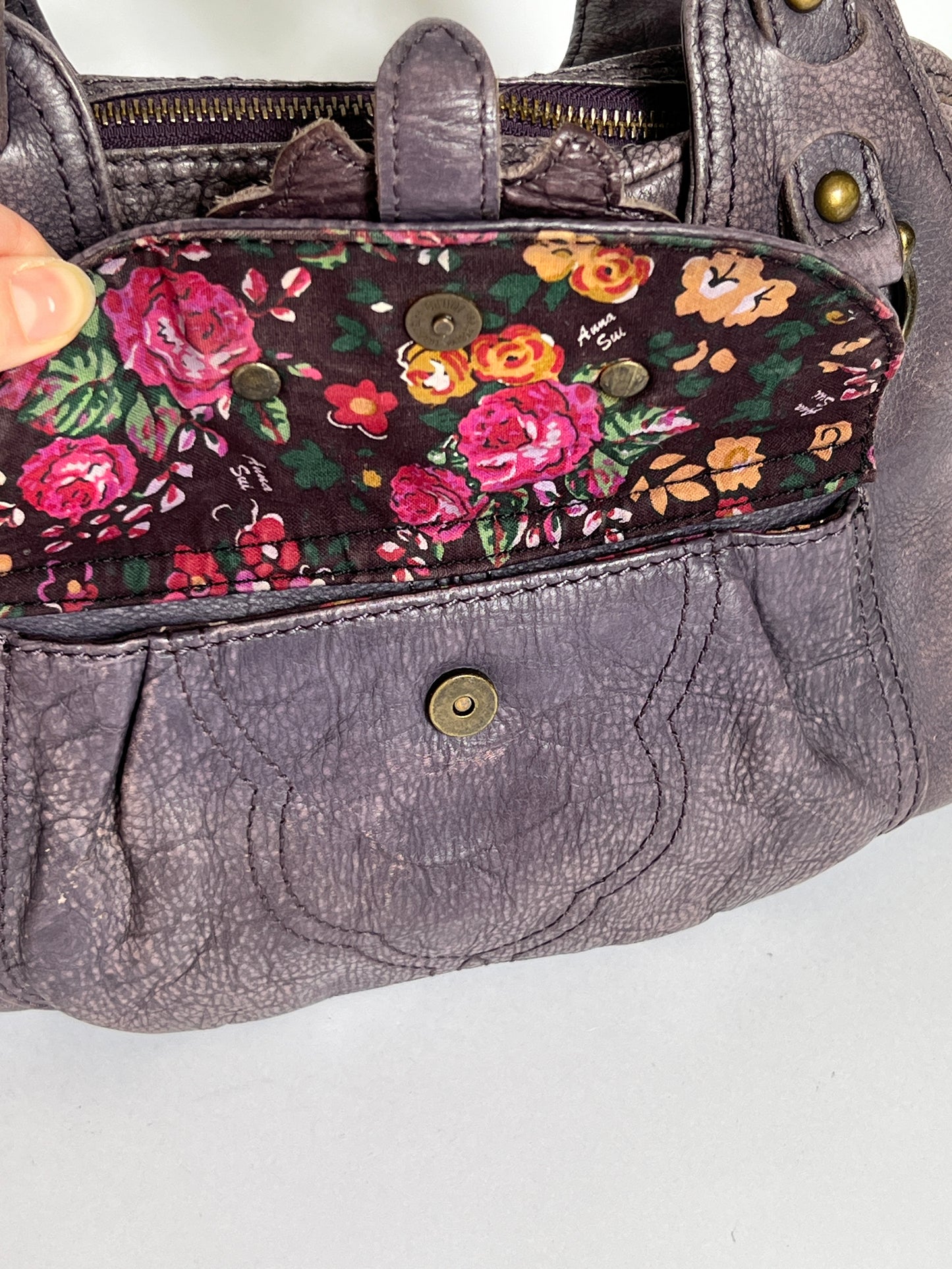 Distressed Leather Y2K Butterfly Bag