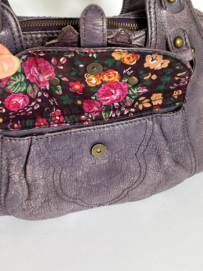 Distressed Leather Y2K Butterfly Bag