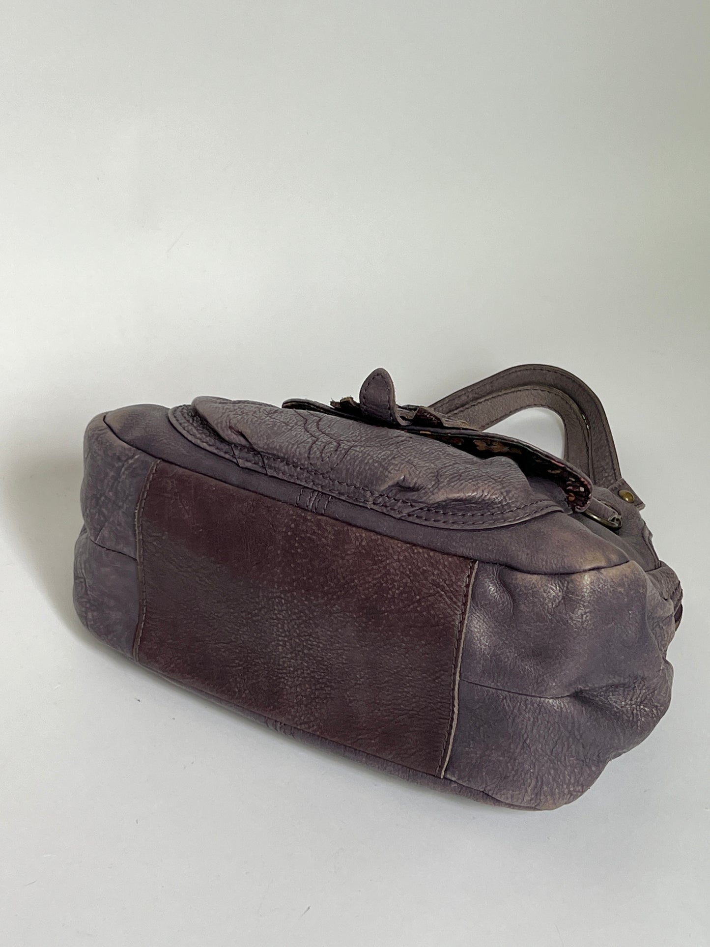 Distressed Leather Y2K Butterfly Bag
