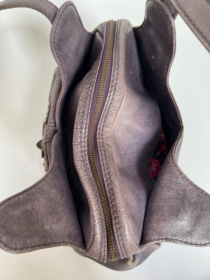 Distressed Leather Y2K Butterfly Bag