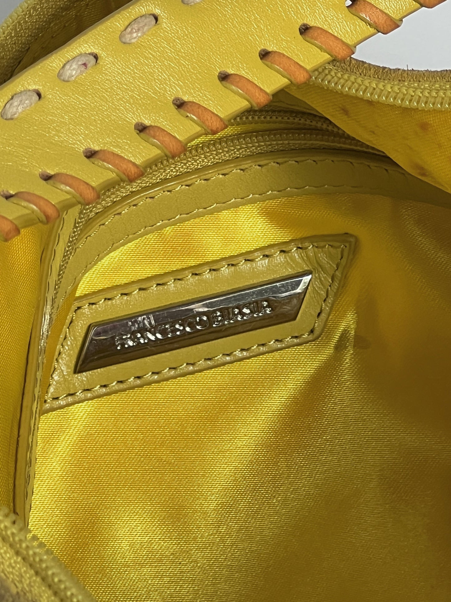 Italian Yellow Suede Hobo Bag