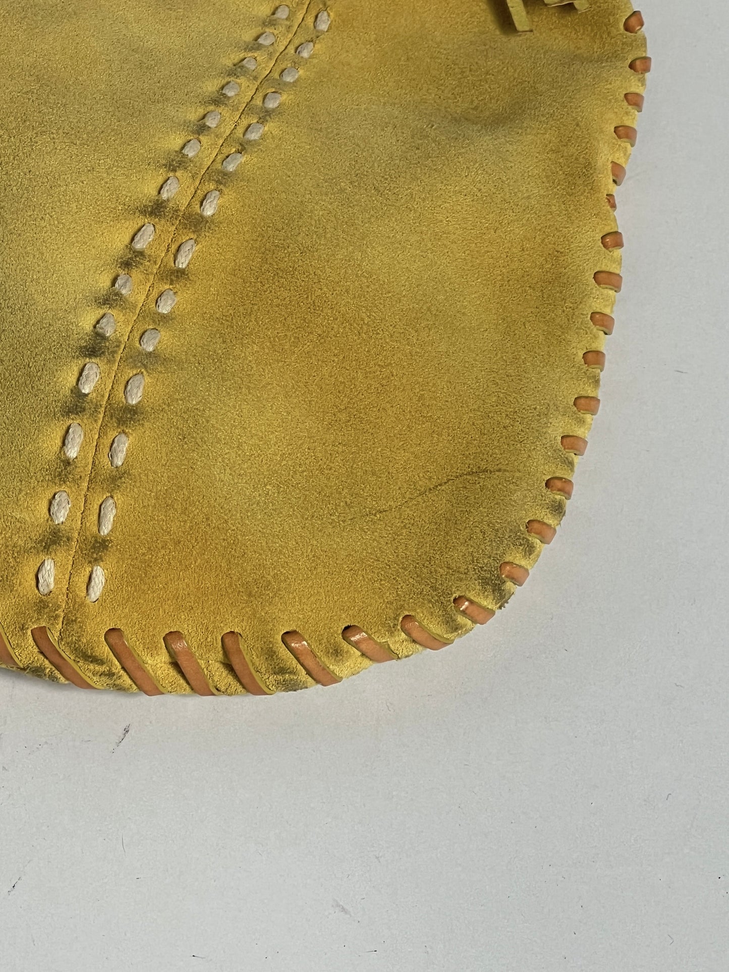 Italian Yellow Suede Hobo Bag
