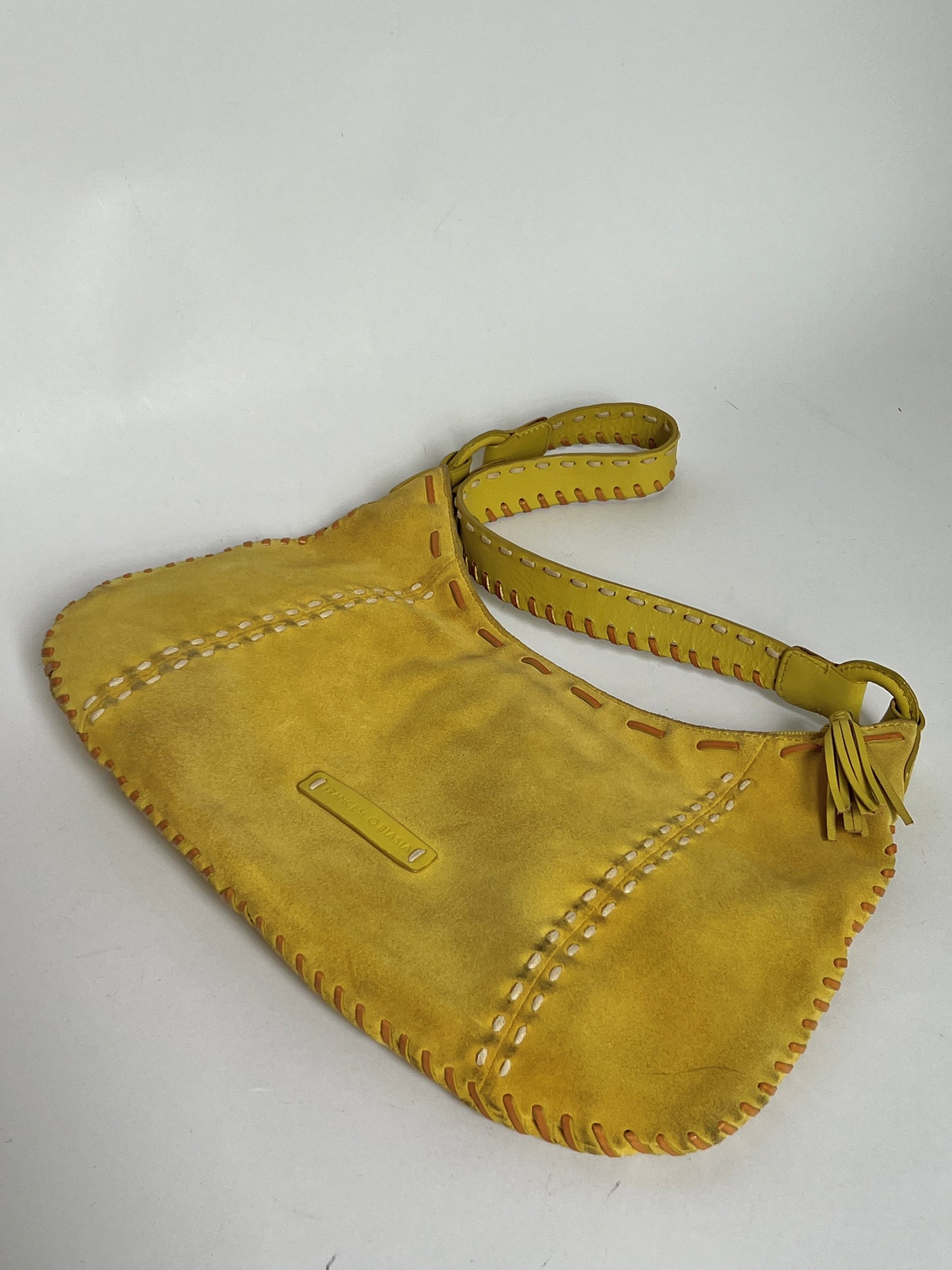 Italian Yellow Suede Hobo Bag