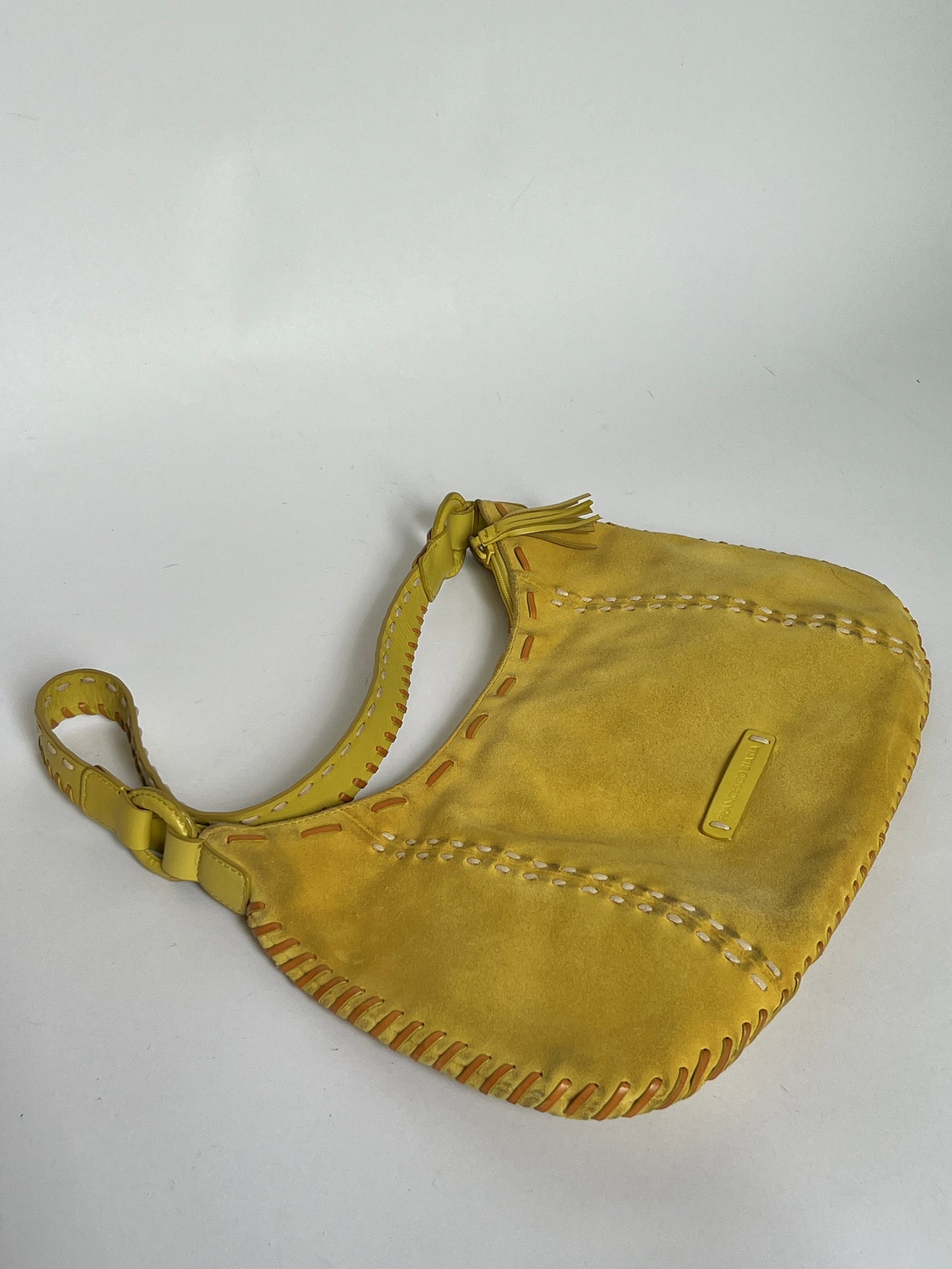Italian Yellow Suede Hobo Bag