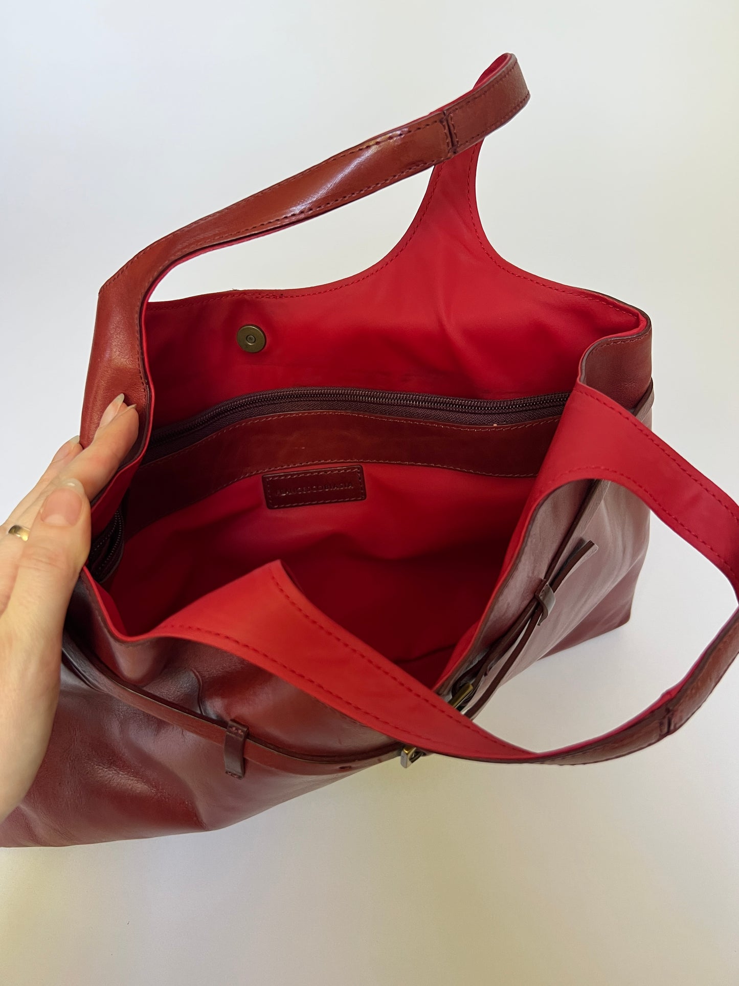 90s Red Italian Belt Bag