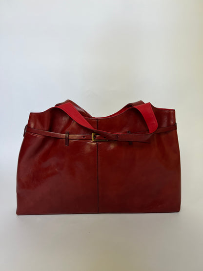 90s Red Italian Belt Bag