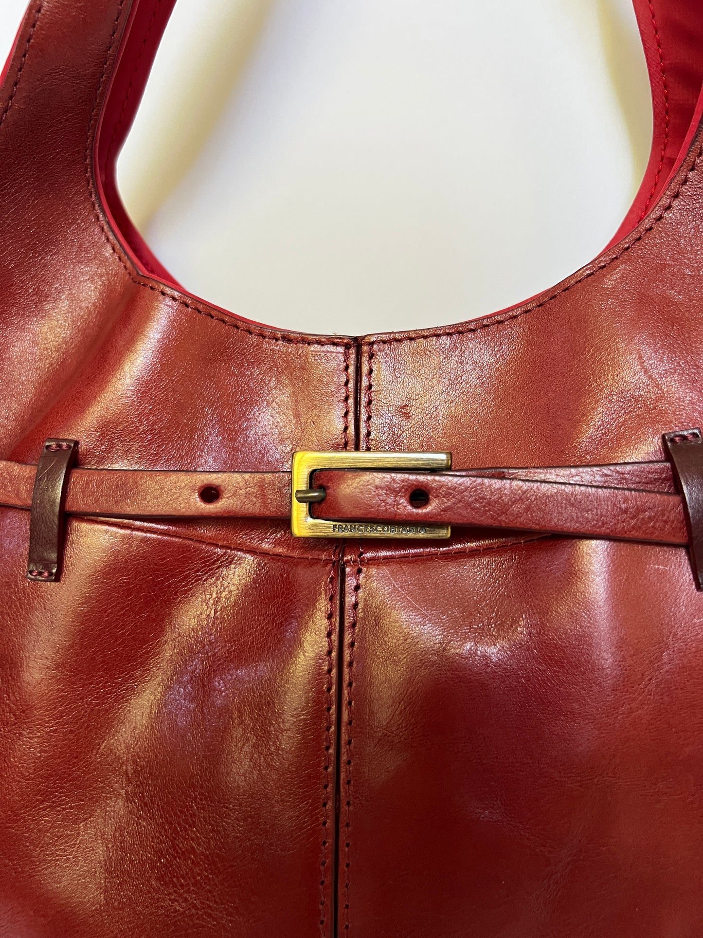 90s Red Italian Belt Bag