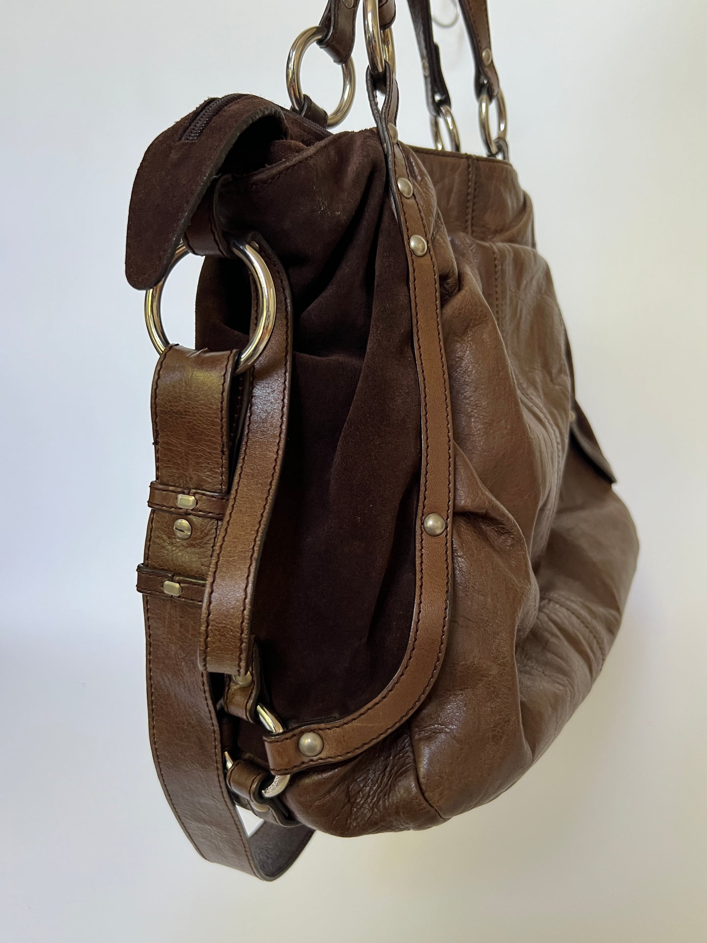 Italian Boho Slouchy Leather Tote