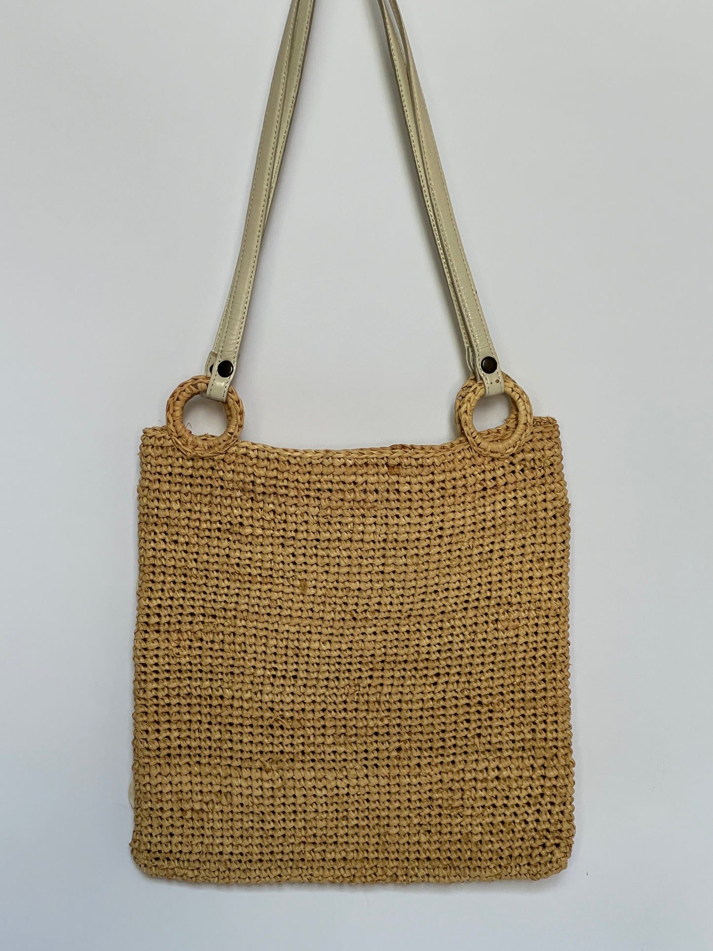 Raffia Shell Shoulder Bag