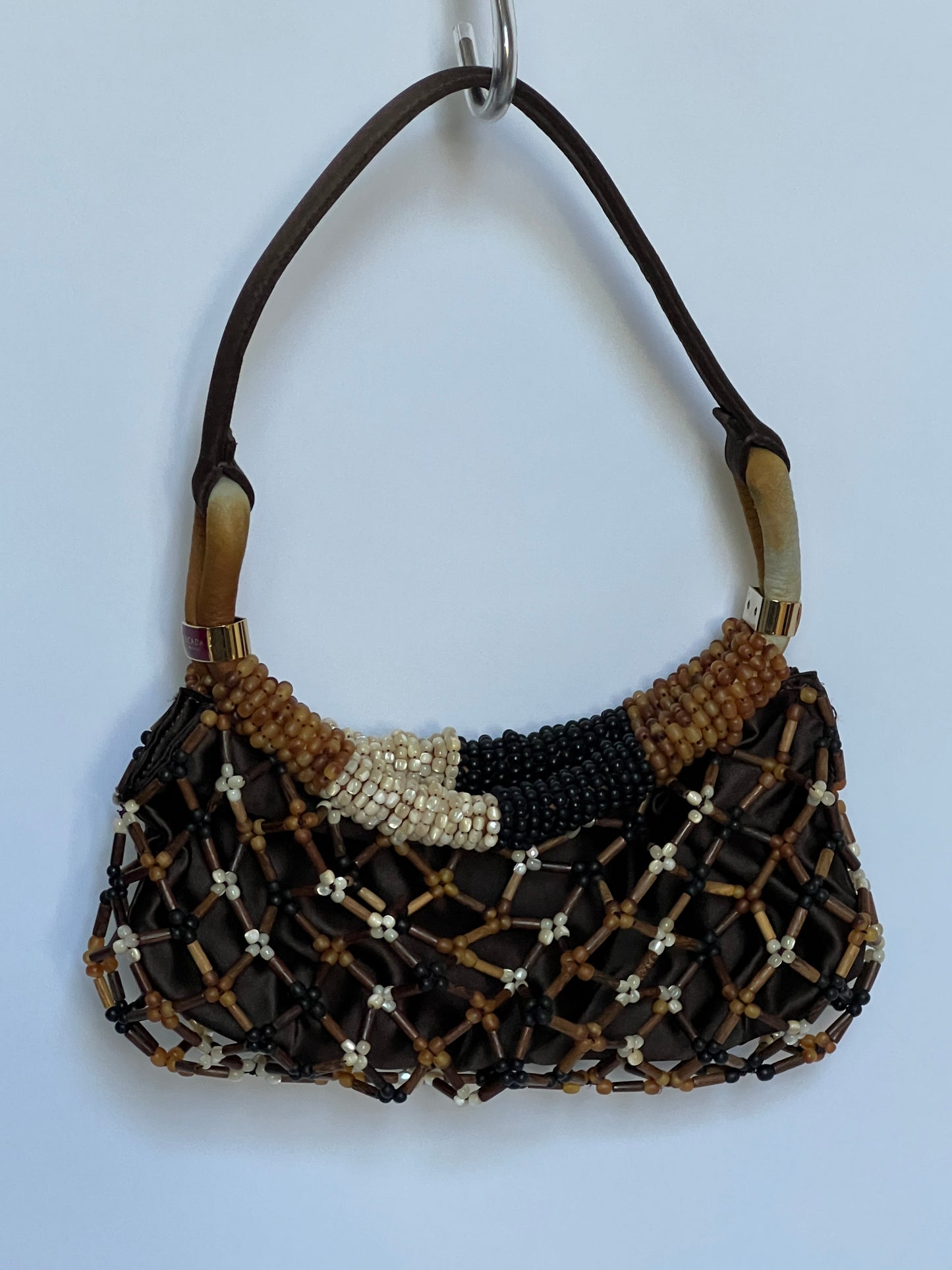 Vintage Wooden Beaded Bag