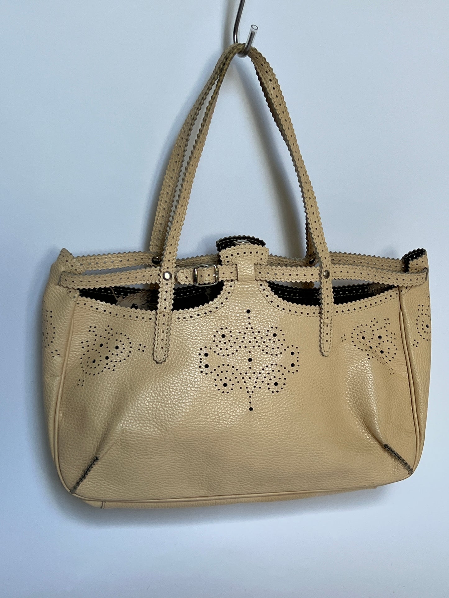 French Leather Laser Cut Tote