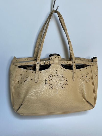 French Leather Laser Cut Tote