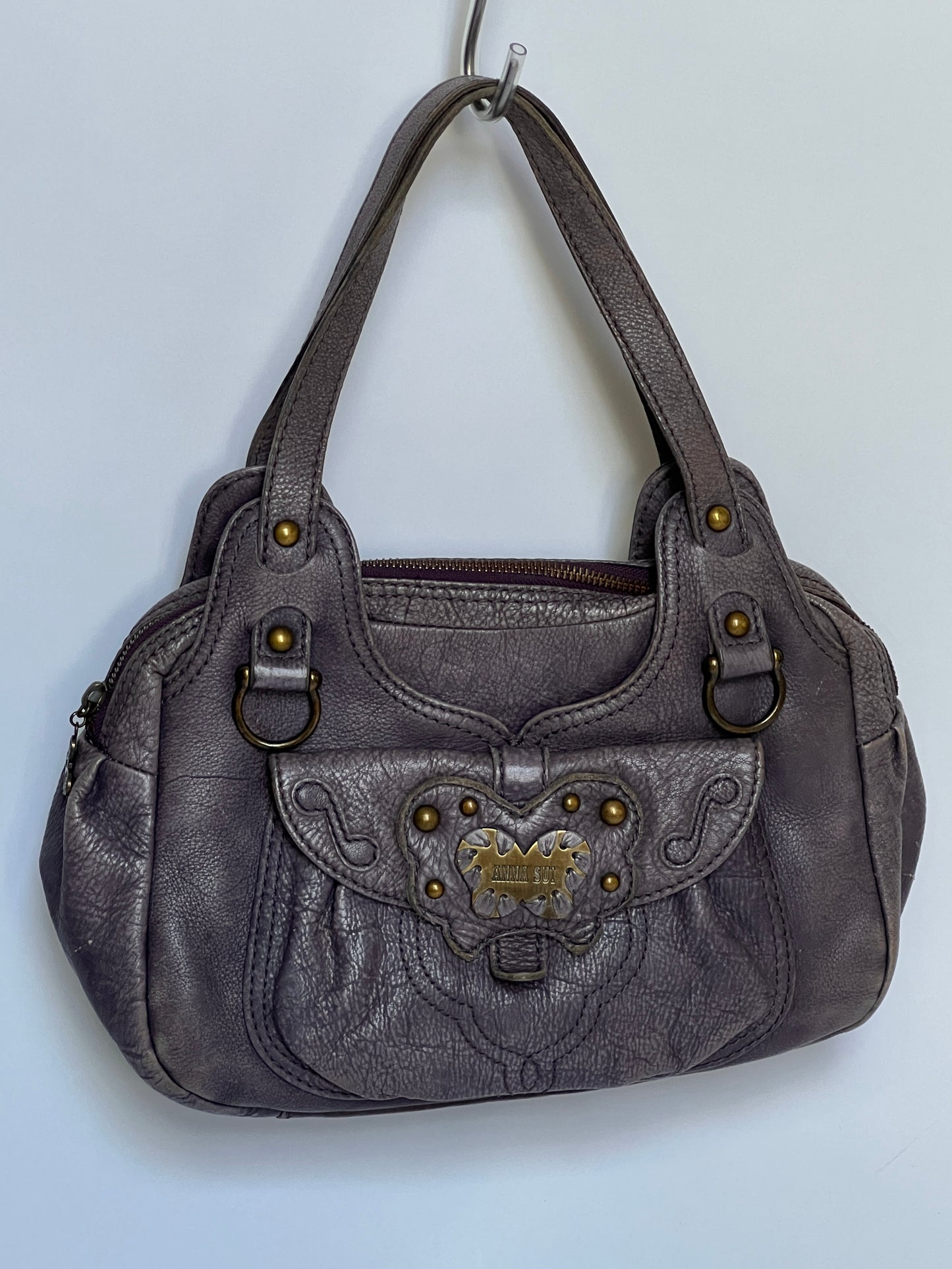 Distressed Leather Y2K Butterfly Bag