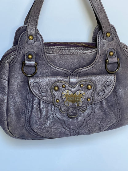 Distressed Leather Y2K Butterfly Bag