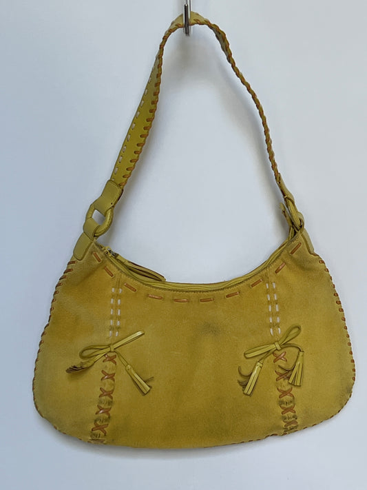 Italian Yellow Suede Hobo Bag