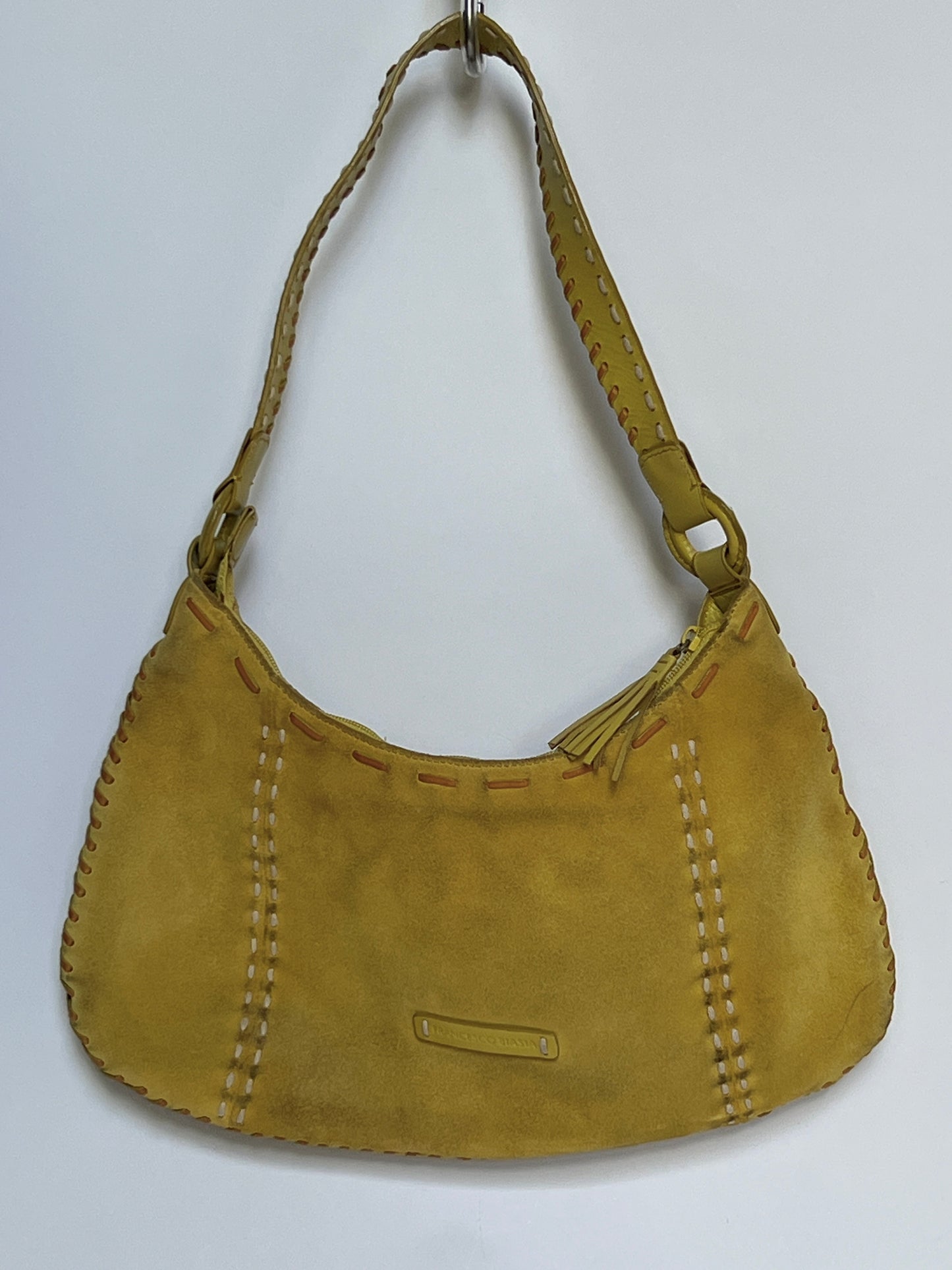 Italian Yellow Suede Hobo Bag