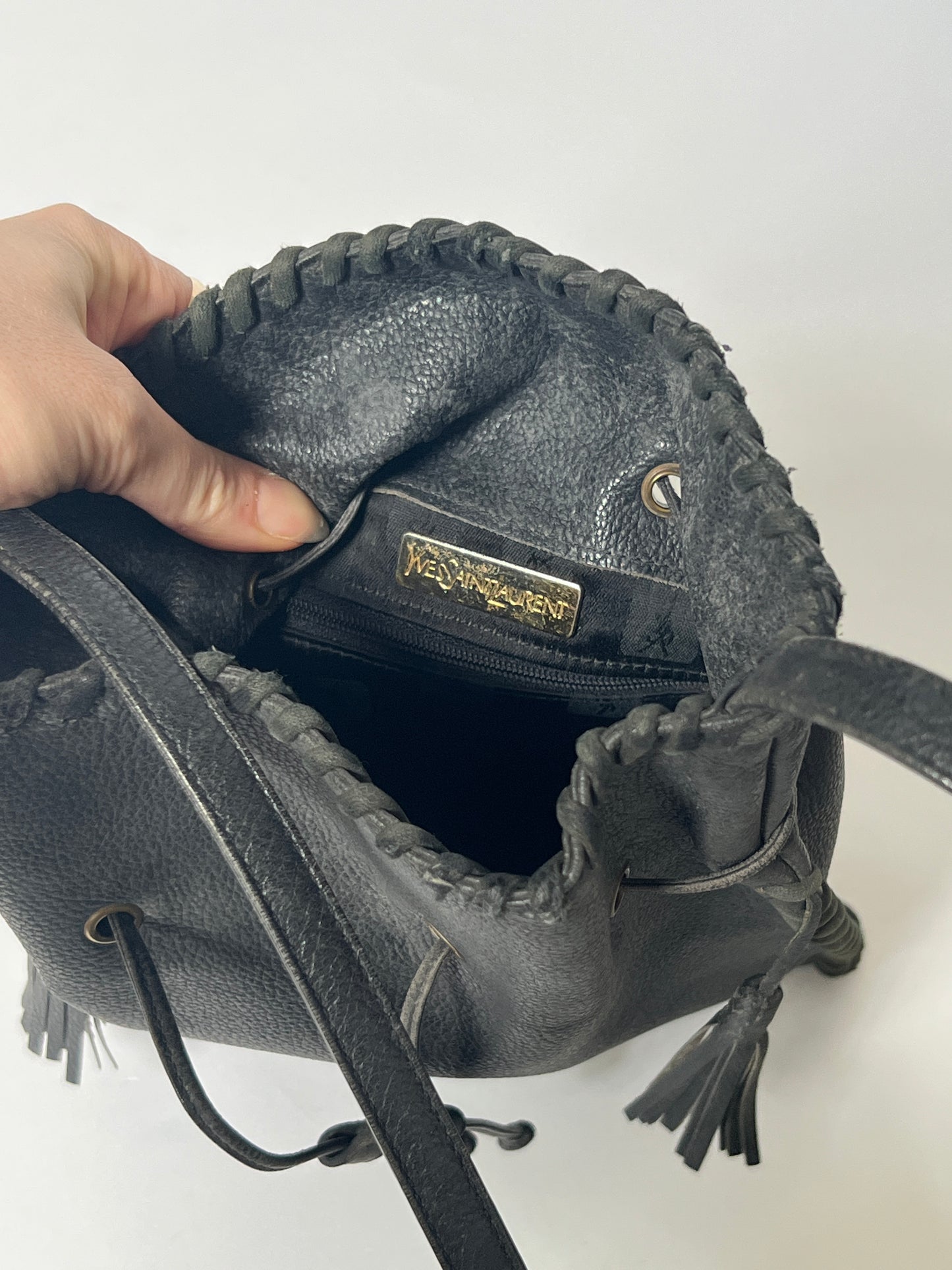 YSL Leather Tassel Bag