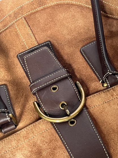 Brown Suede Coach Bag