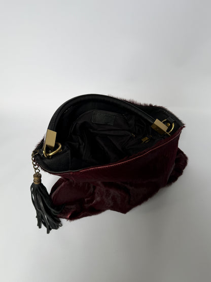 Vintage Bordeaux Made in Italy Pony Hair Tote