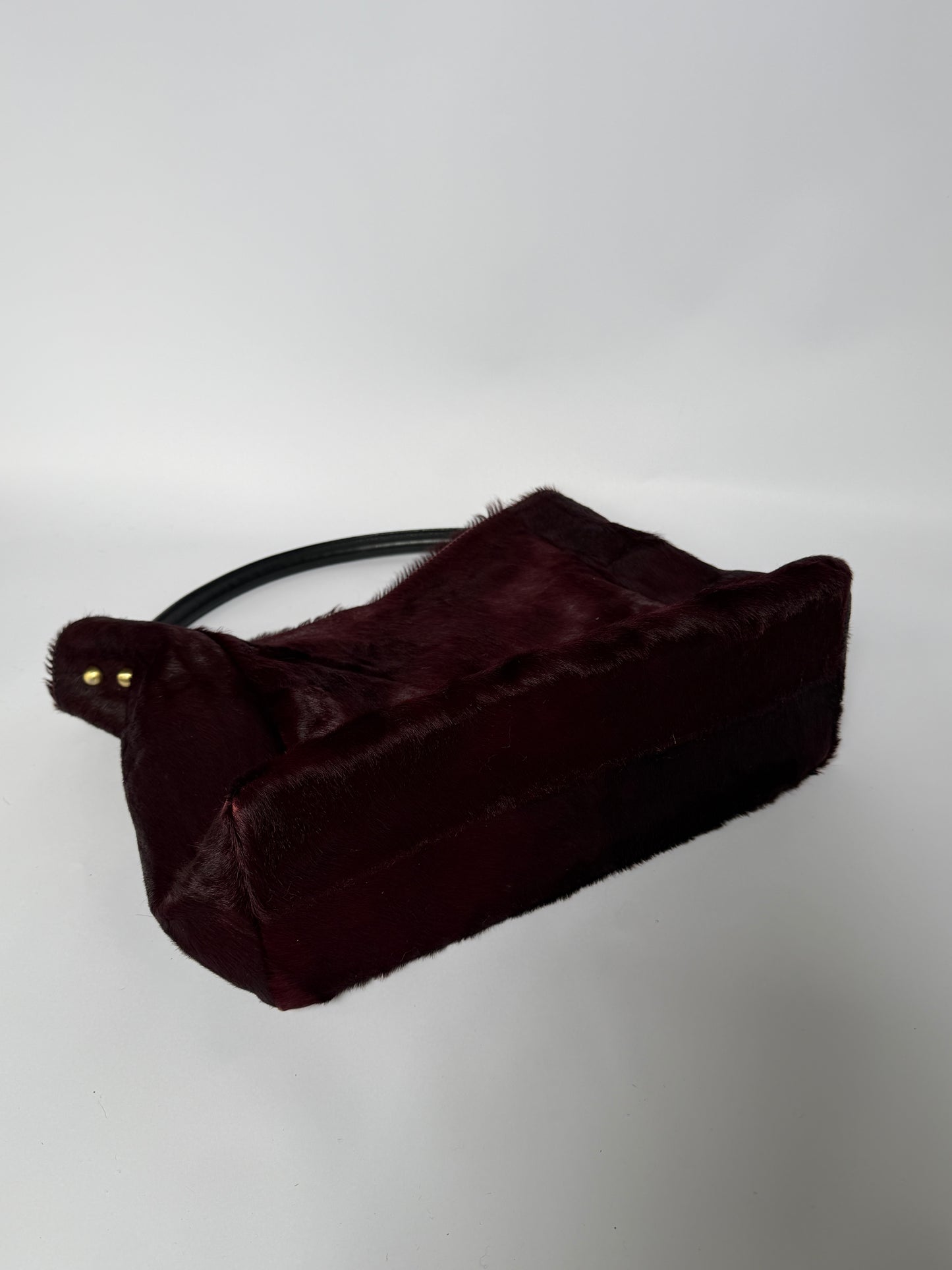 Vintage Bordeaux Made in Italy Pony Hair Tote