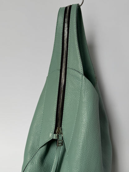 Soft Mint Green Italian Leather Tote