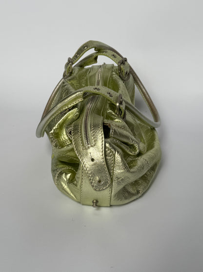 Italian Mint Metallic Shoulder Bag