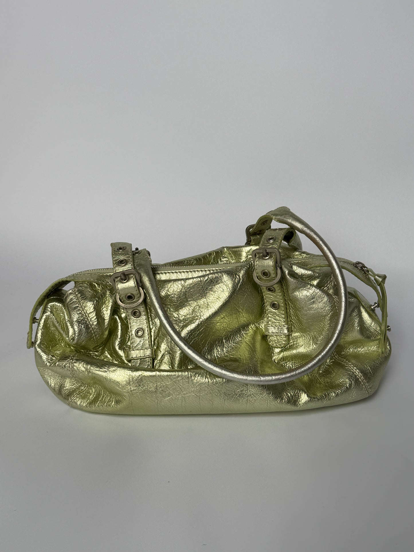 Italian Mint Metallic Shoulder Bag