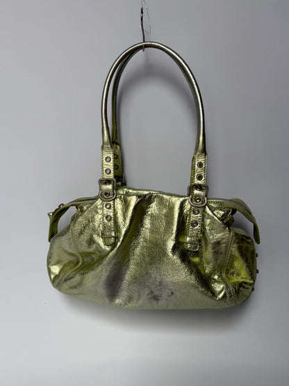 Italian Mint Metallic Shoulder Bag