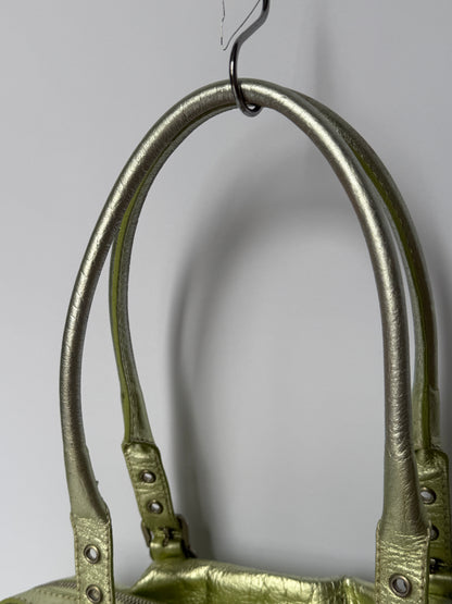 Italian Mint Metallic Shoulder Bag