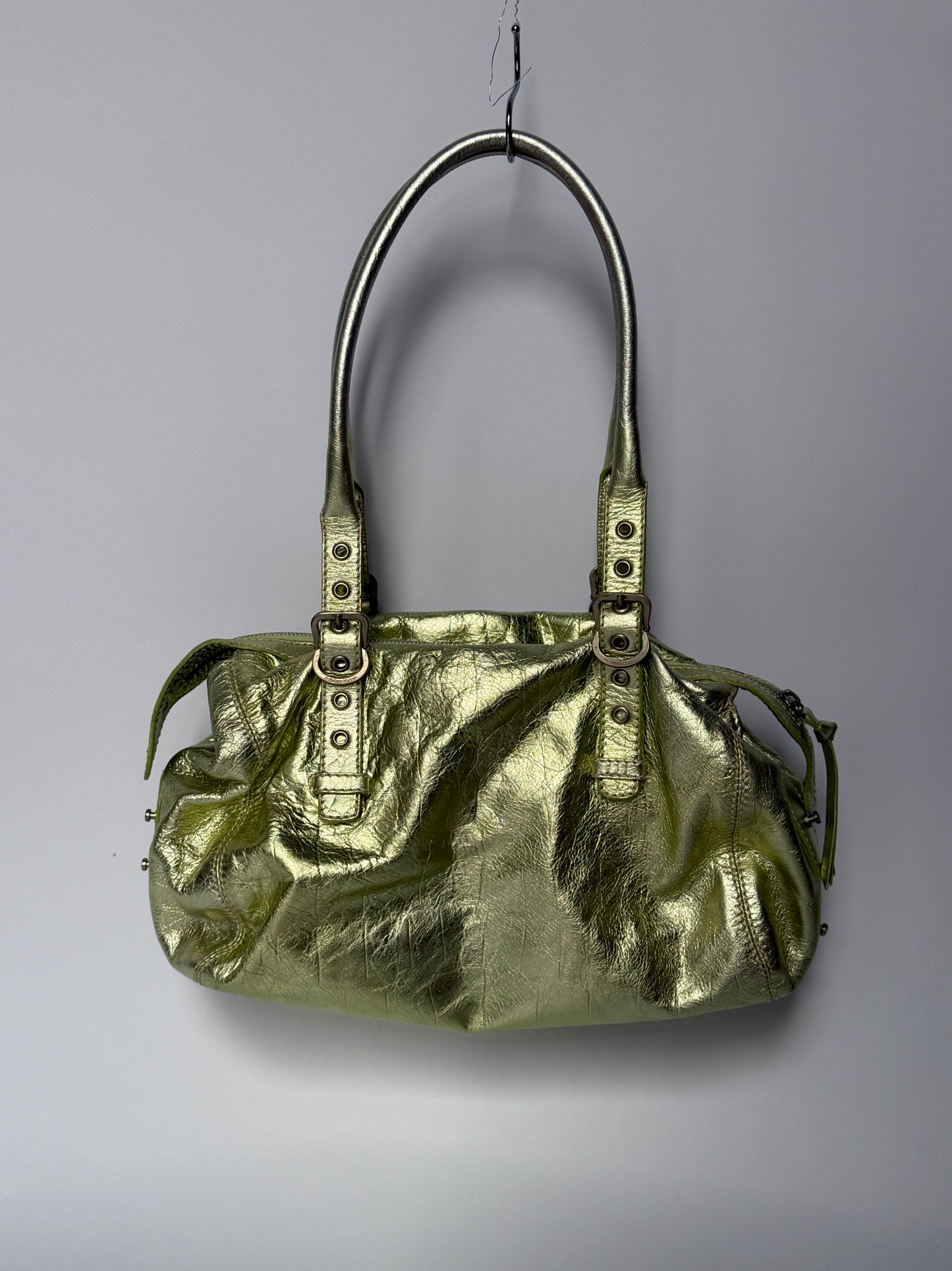 Italian Mint Metallic Shoulder Bag