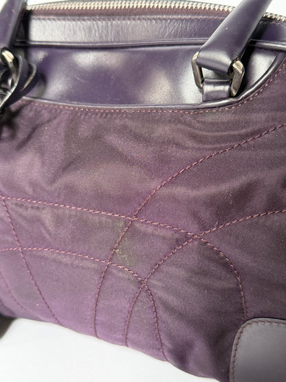 Prada Deep Eggplant Mini Bowler Bag