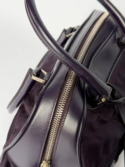 Prada Deep Eggplant Mini Bowler Bag