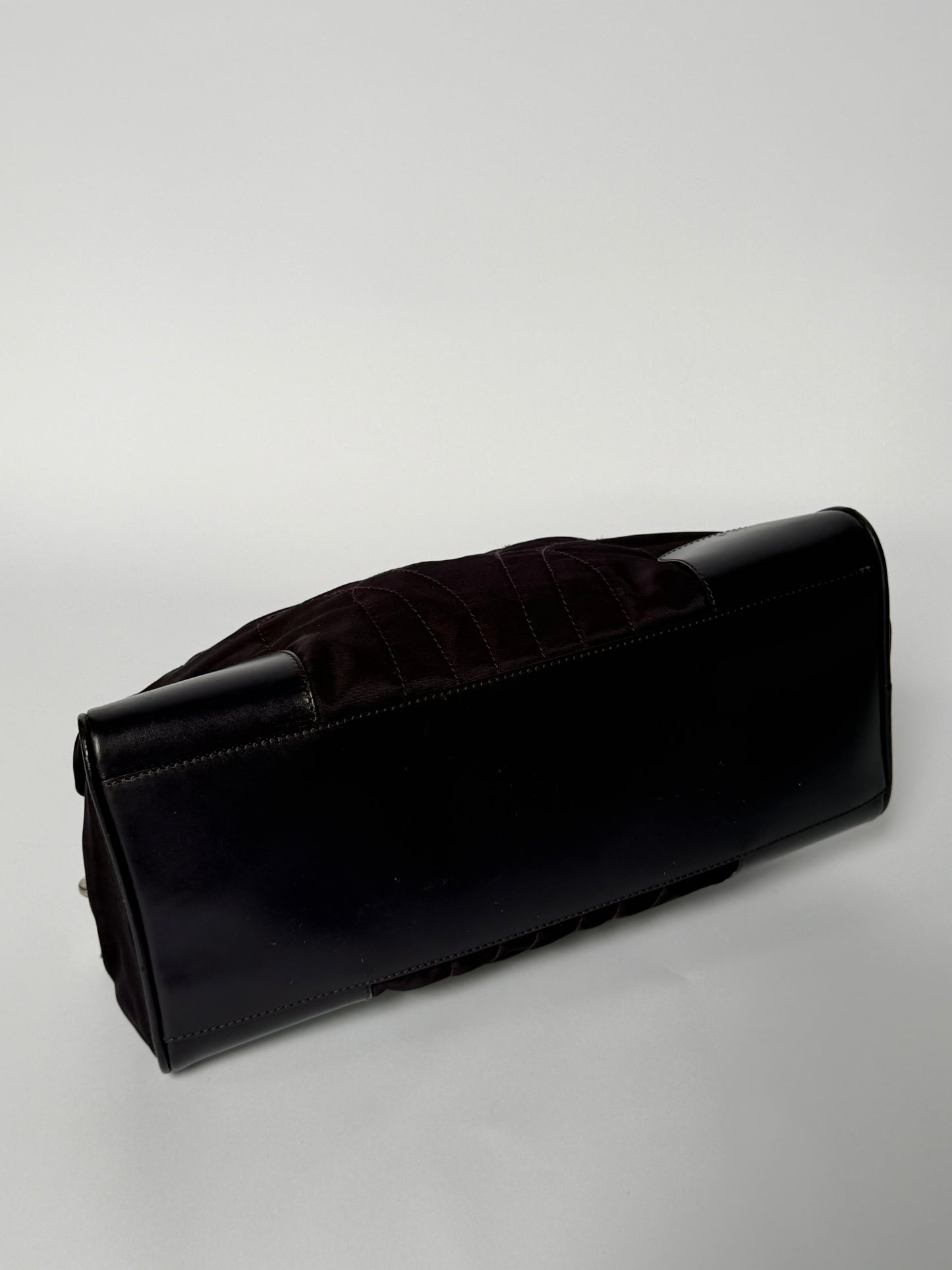 Prada Deep Eggplant Mini Bowler Bag